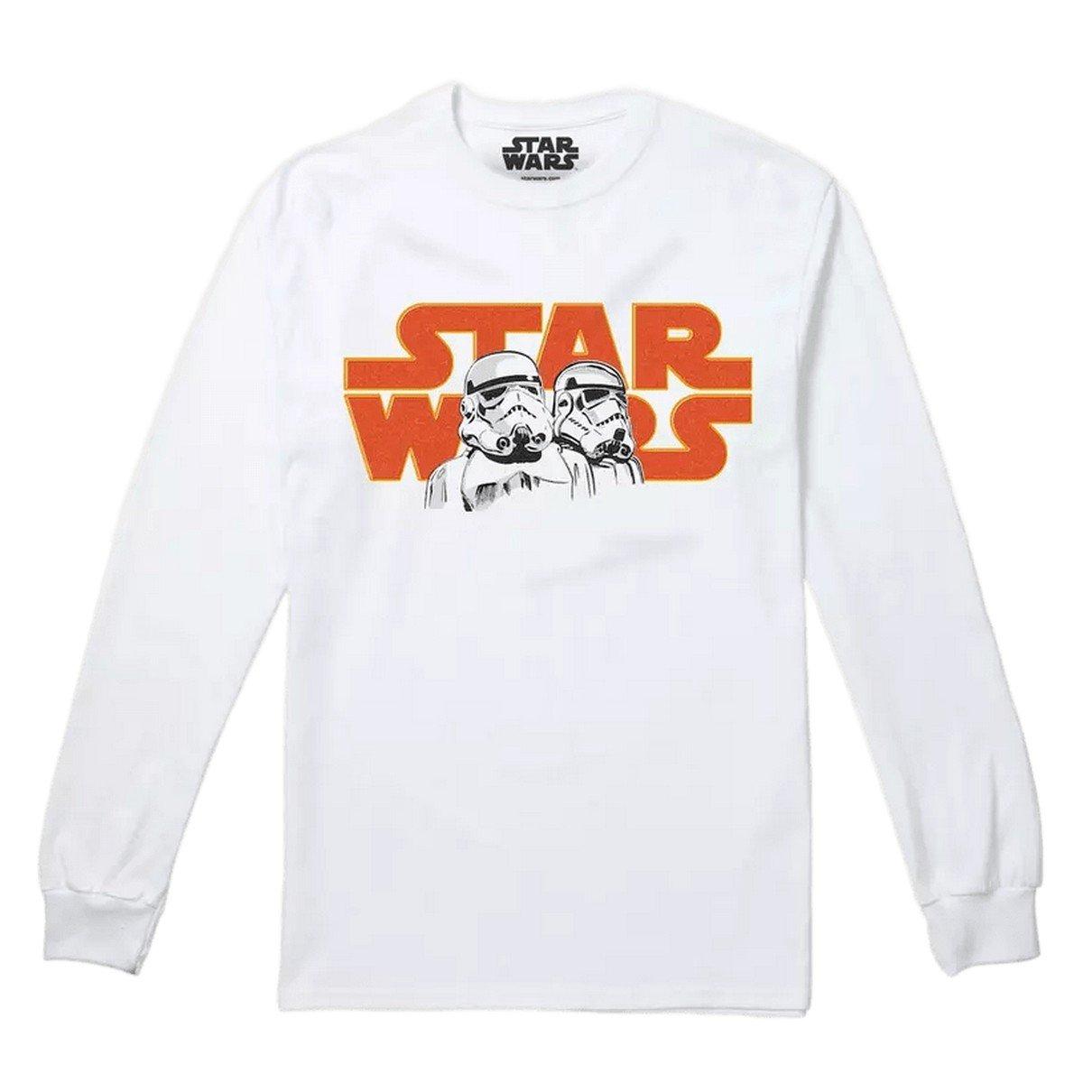 Trooper Pair Tshirt Langärmlig Herren Weiss L von STAR WARS