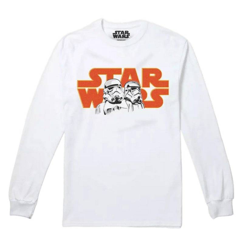 Trooper Pair Tshirt Langärmlig Herren Weiss M von STAR WARS