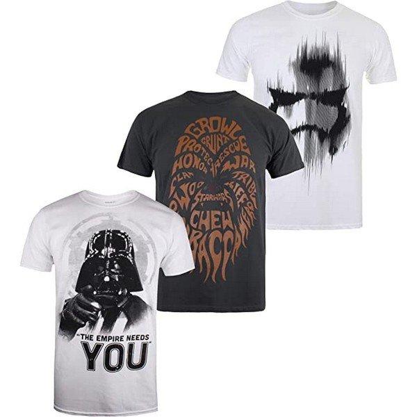 Tshirt (3erpack) Herren Multicolor M von STAR WARS