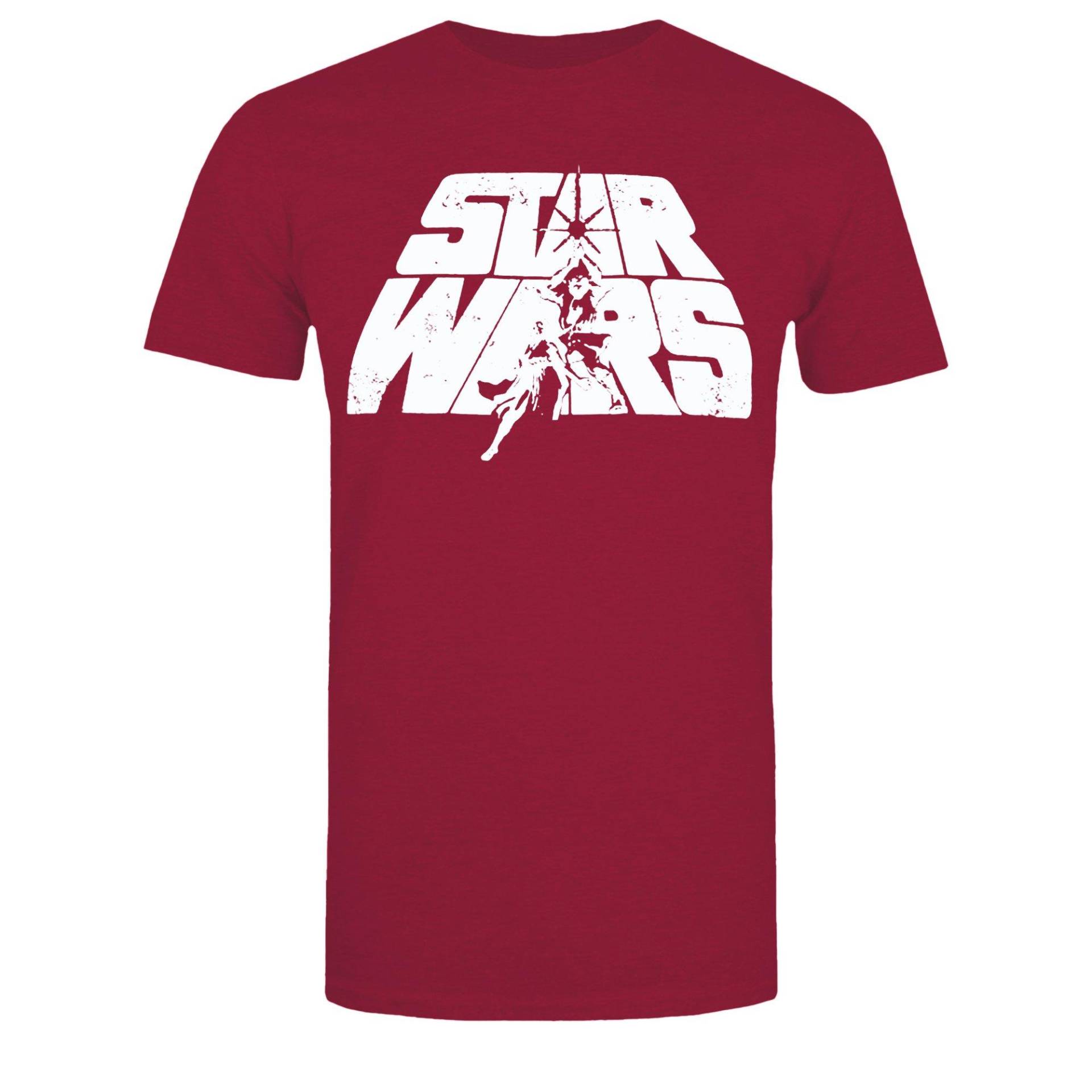 Tshirt Herren Weinrot XXL von STAR WARS