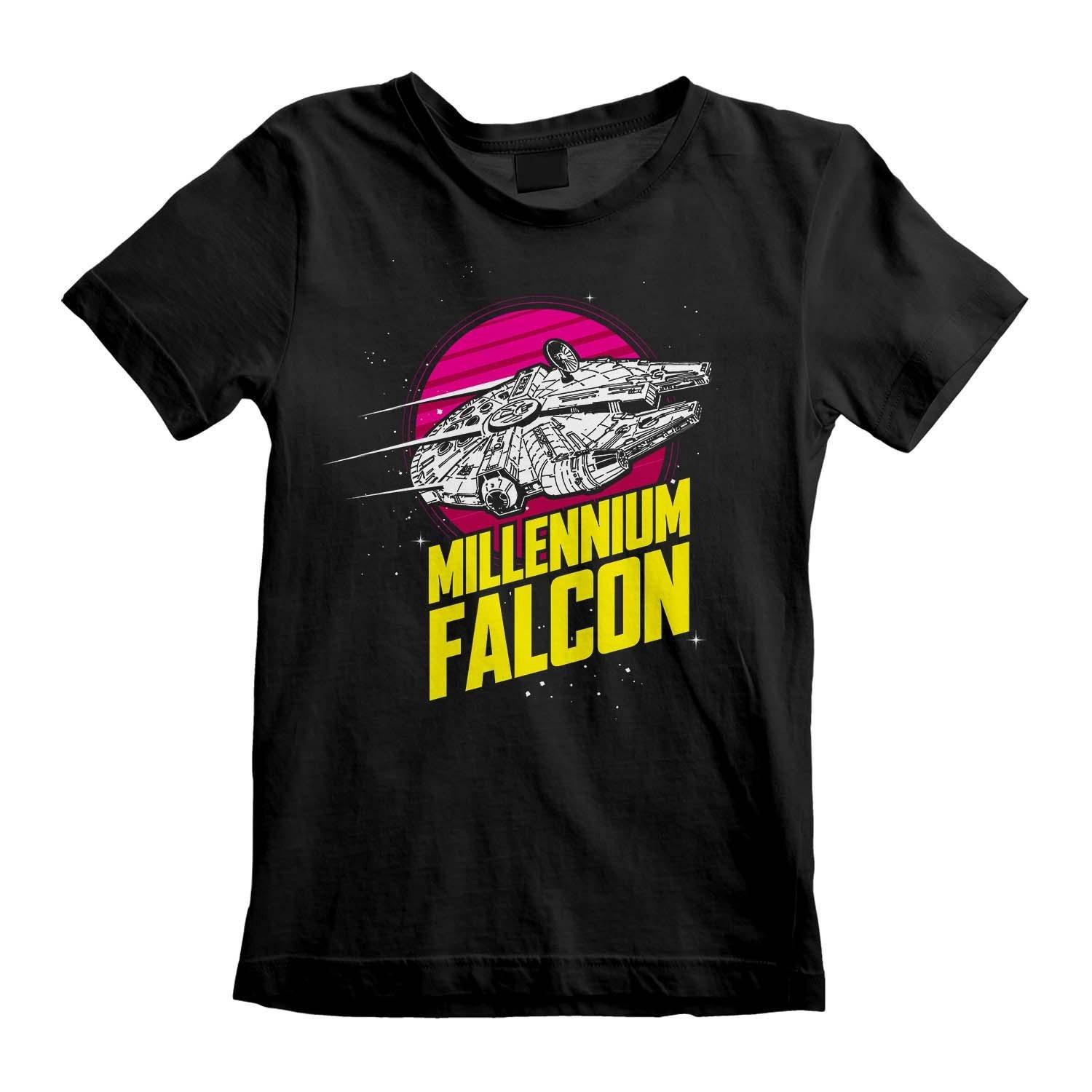 STAR WARS - TShirt Millennium Falcon, 140, Schwarz von STAR WARS