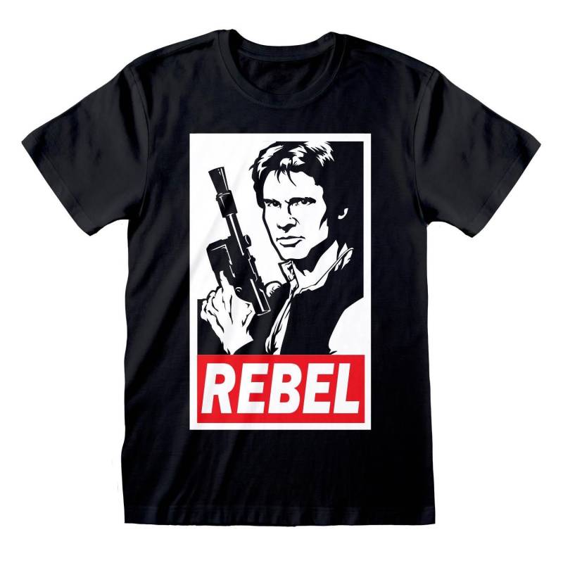 Tshirt Rebel Han Solo Damen Schwarz XL von STAR WARS