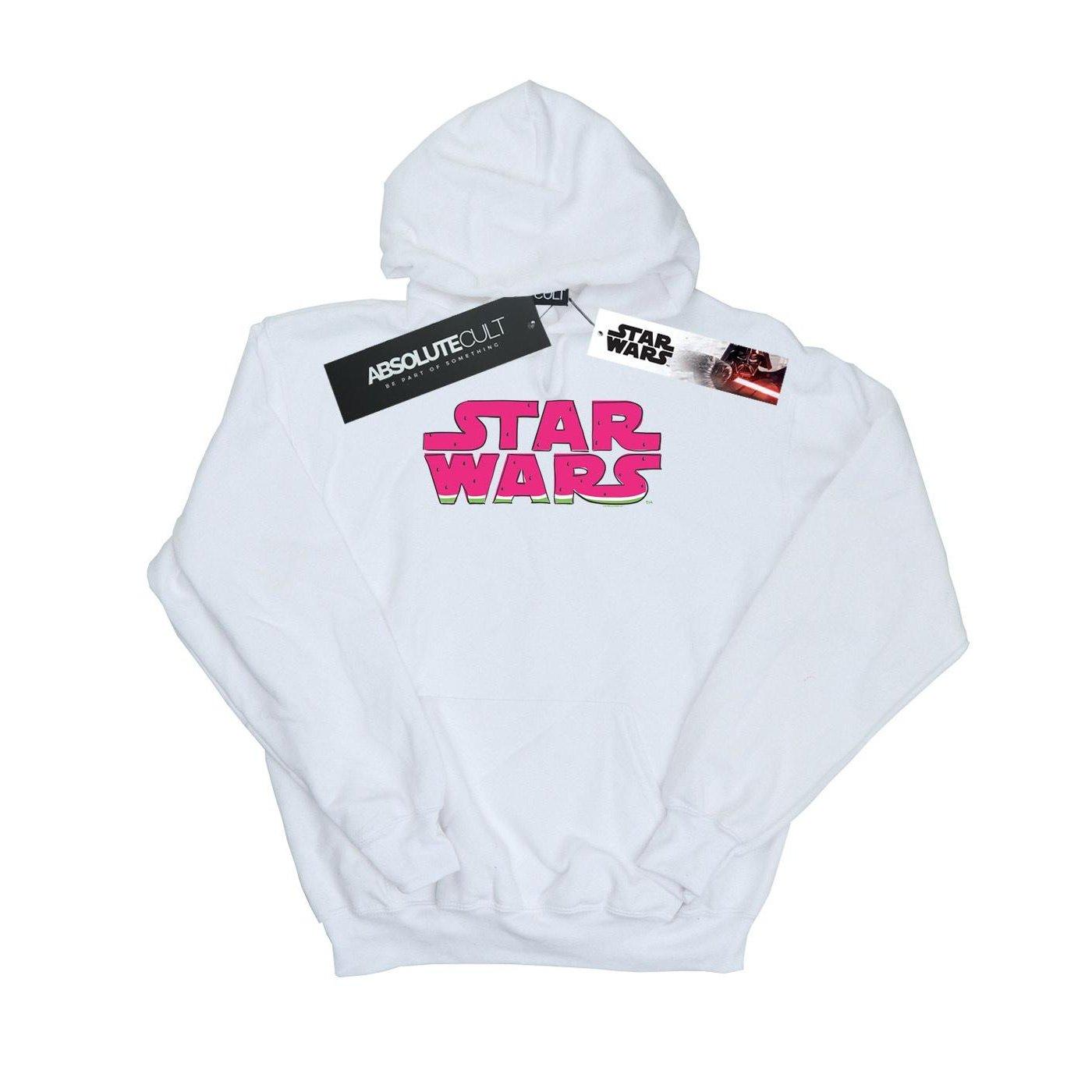 Watermelon Logo Kapuzenpullover Damen Weiss XXL von STAR WARS