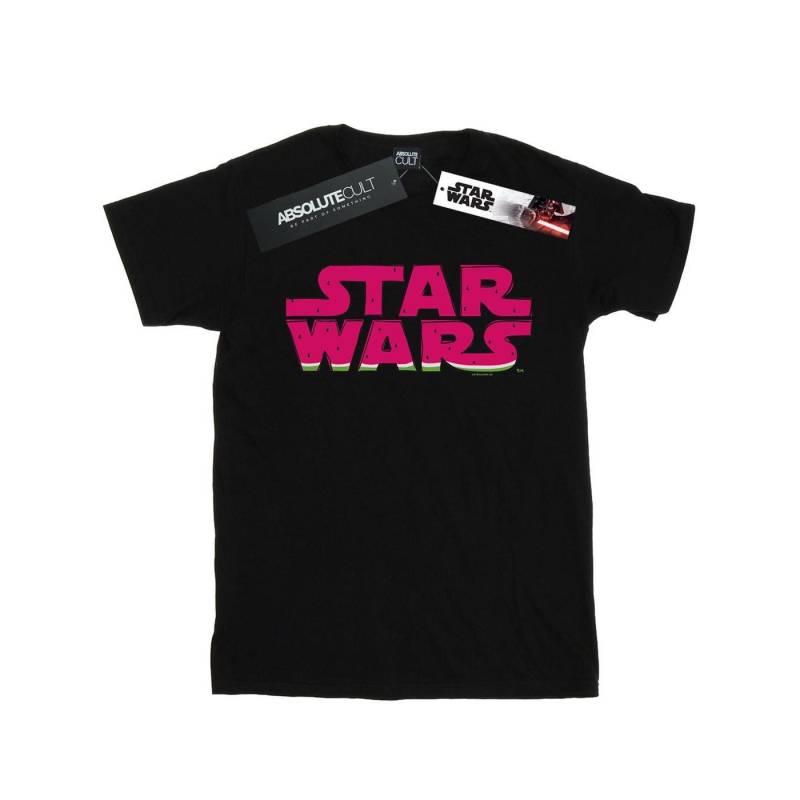 Watermelon Logo Tshirt Damen Schwarz 3XL von STAR WARS