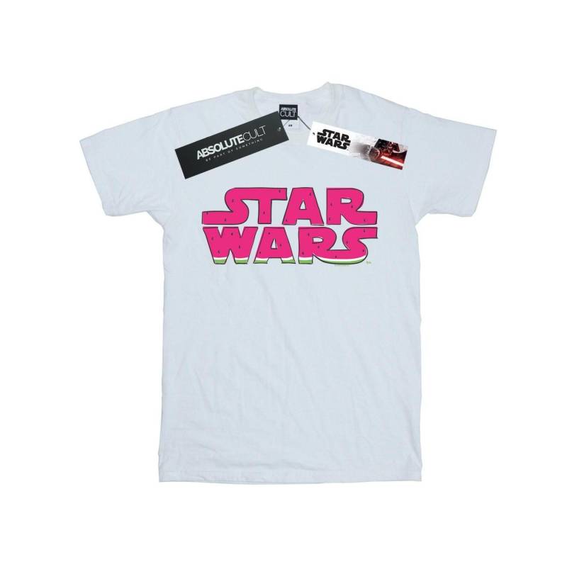 Watermelon Logo Tshirt Damen Weiss 5XL von STAR WARS