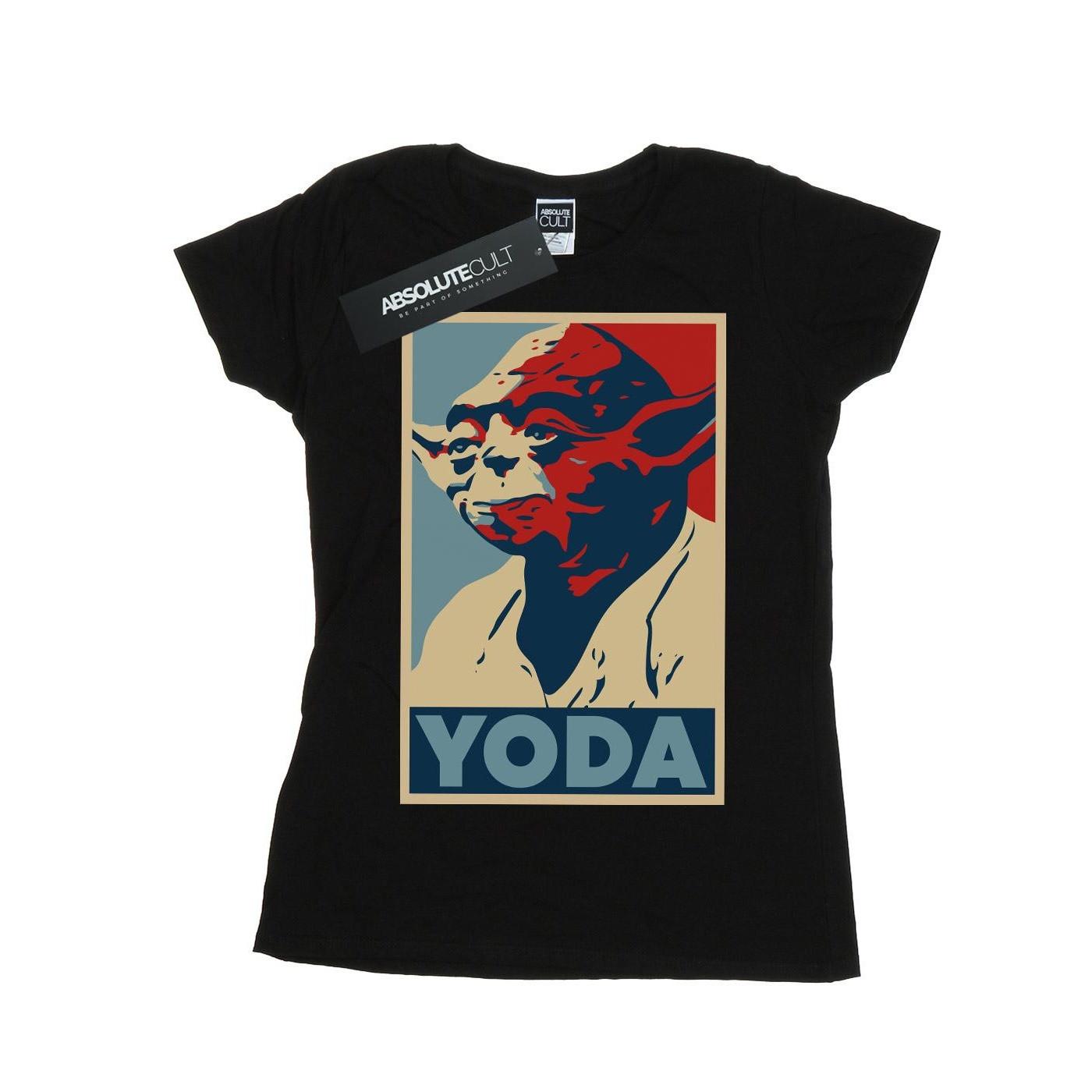 Yoda Poster Tshirt Damen Schwarz S von STAR WARS