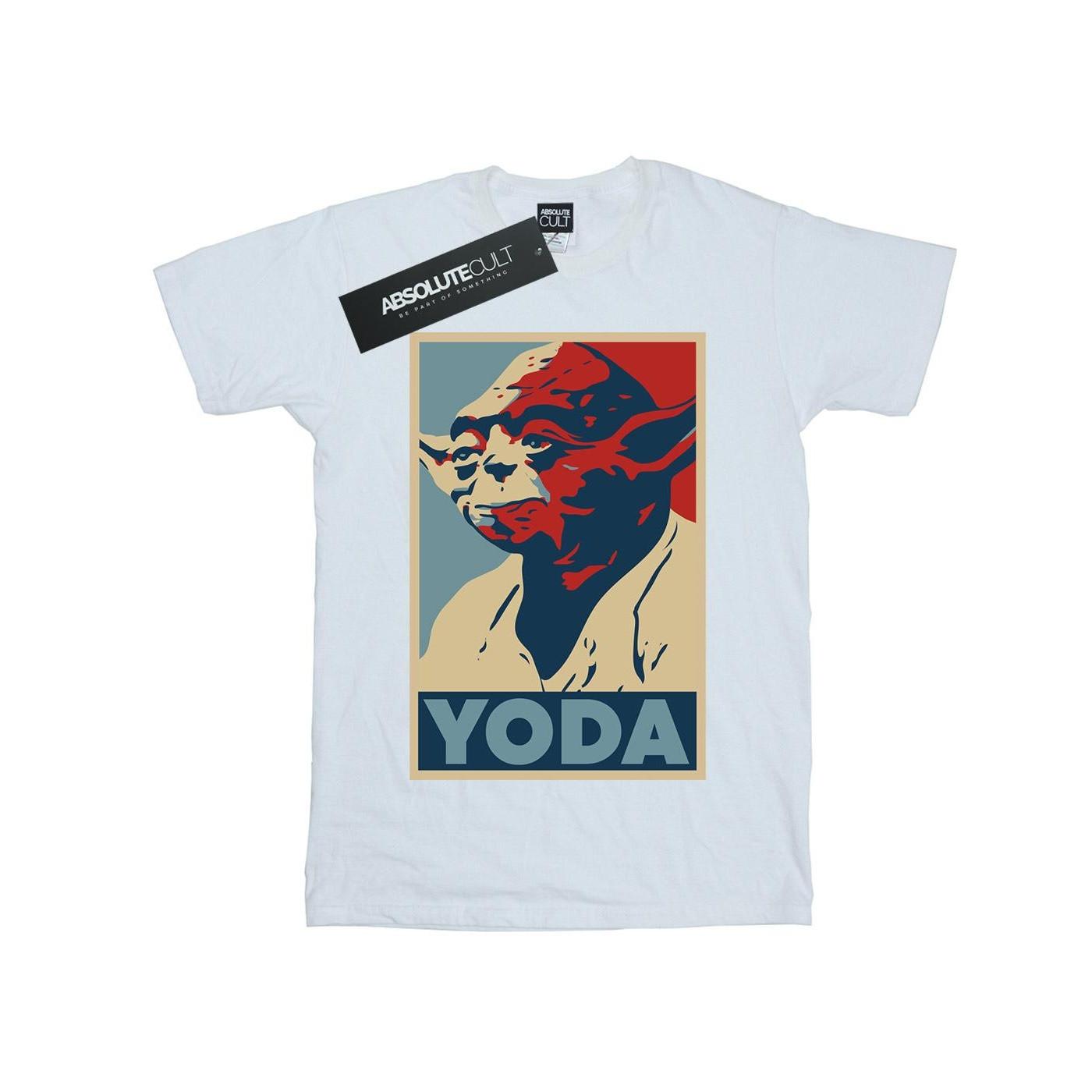 Yoda Poster Tshirt Damen Weiss 3XL von STAR WARS