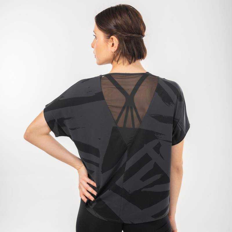 Kurzarmshirt - Dance Damen Schwarz Leicht XXL von STAREVER