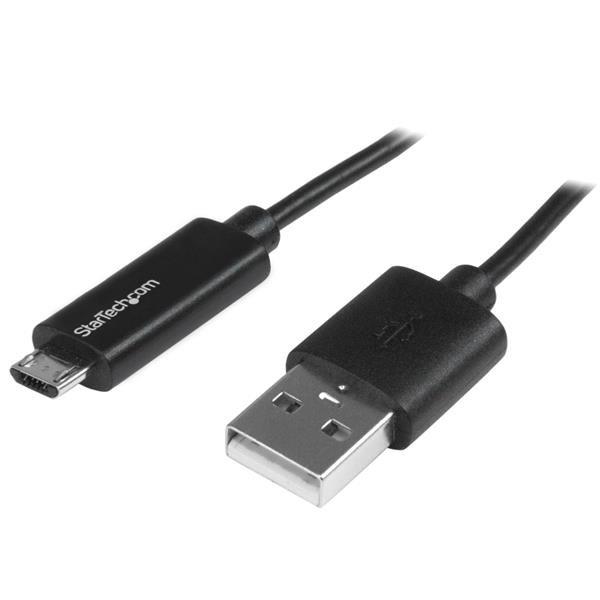 StarTech.com Micro USB Kabel mit LED Ladeanzeige - StSt - 1m von STARTECH.COM