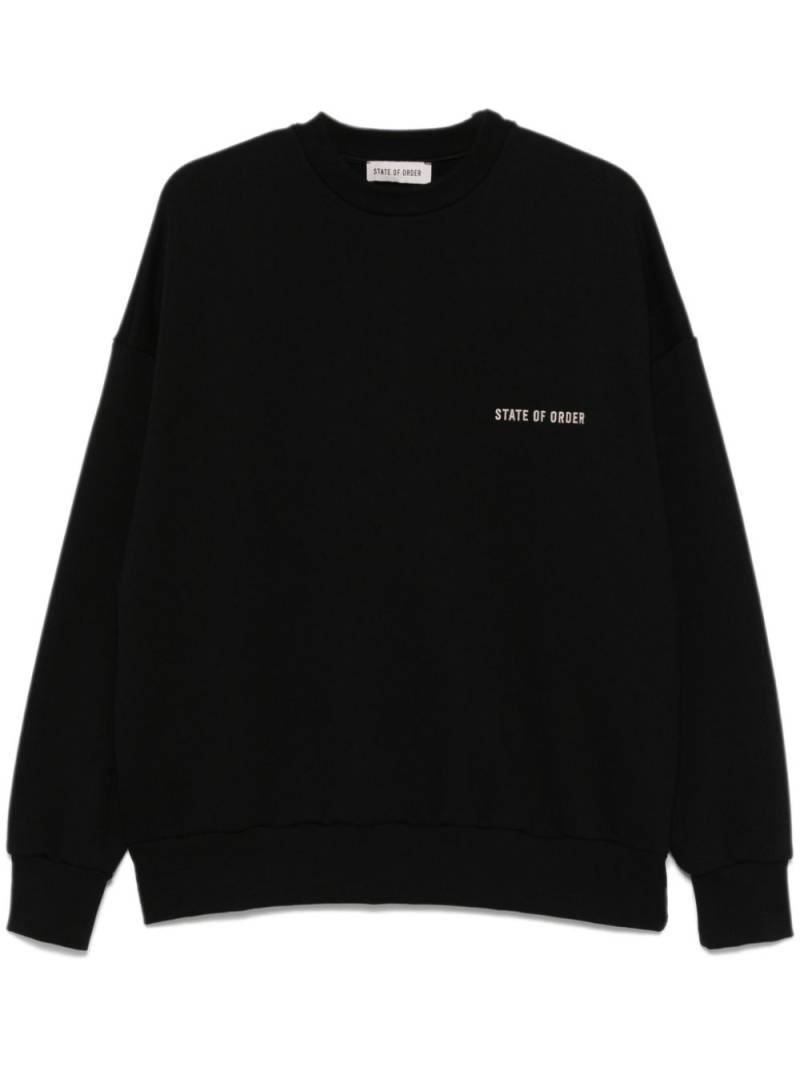 STATE OF ORDER roundneck embroidered sweatshirt - Black von STATE OF ORDER