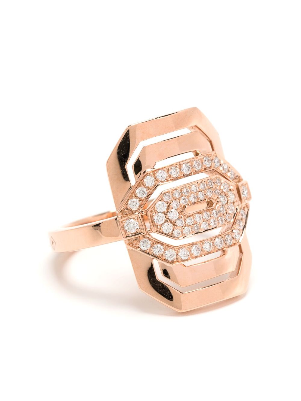 STATEMENT PARIS 18kt rose gold Mini My Way diamond cocktail ring von STATEMENT PARIS