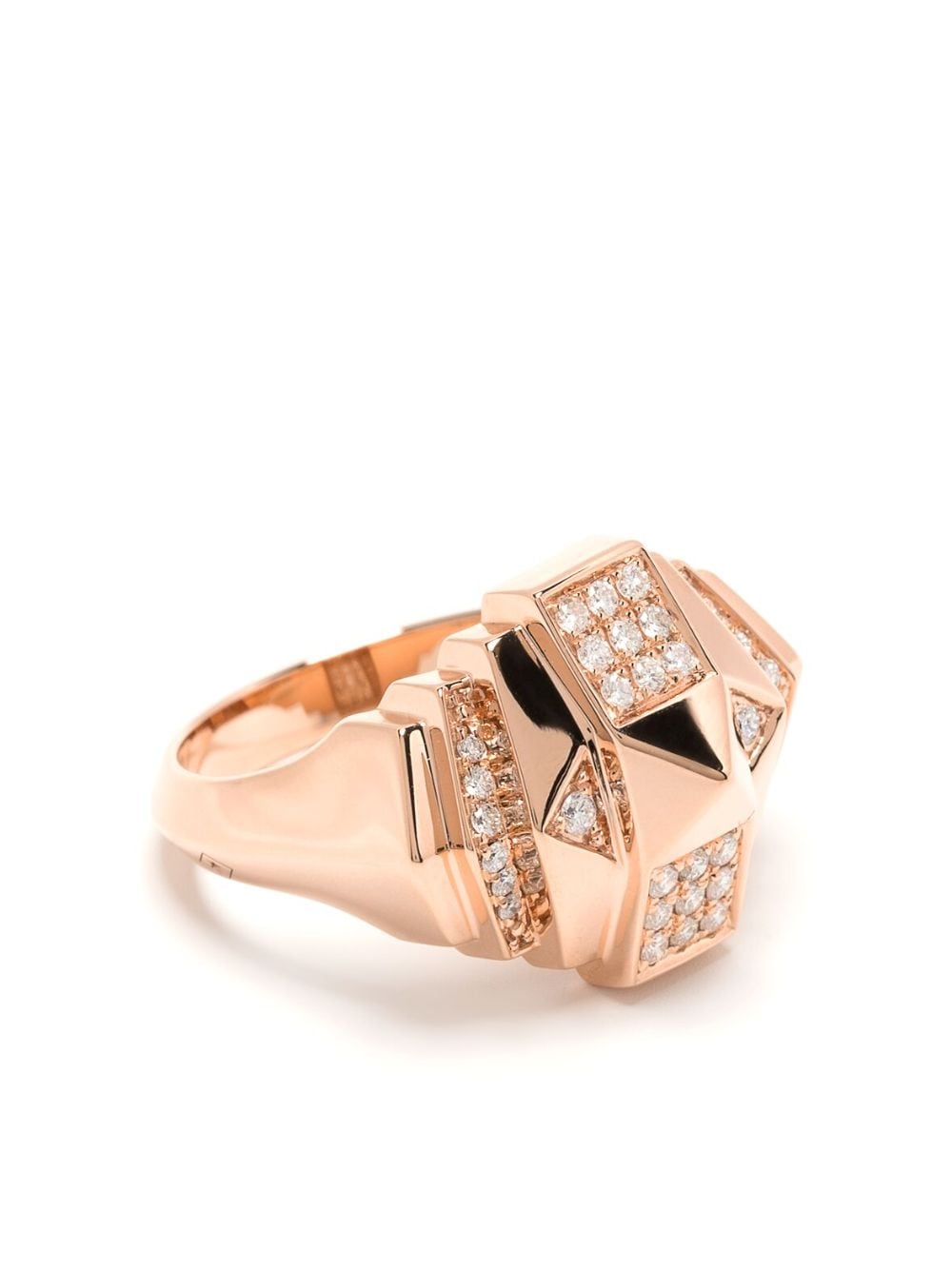 STATEMENT PARIS 18kt rose gold Mini Rockaway Pyramid diamond ring von STATEMENT PARIS