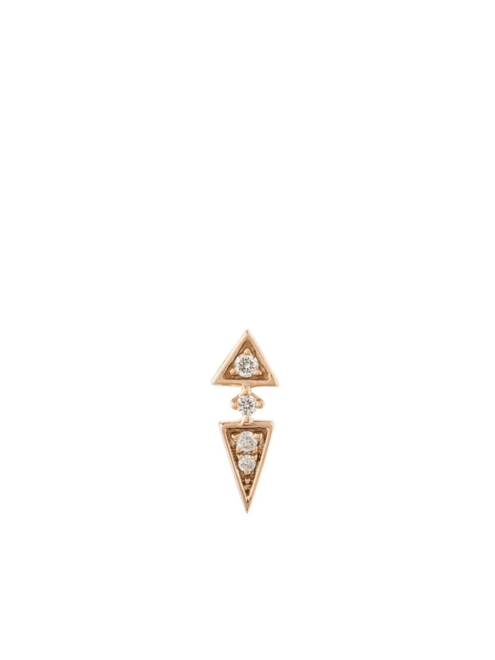 STATEMENT PARIS 18kt rose gold Rockaway diamond piercing - Pink von STATEMENT PARIS