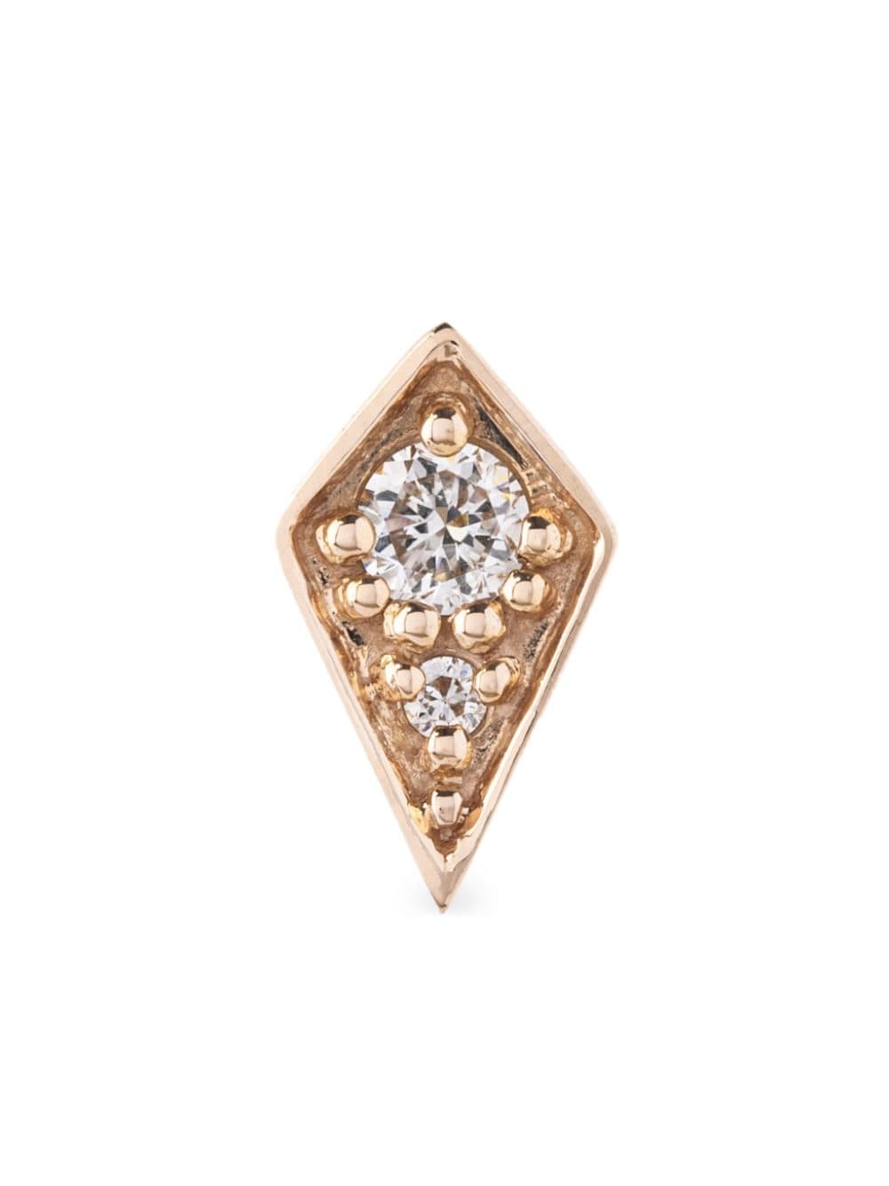 STATEMENT PARIS 18kt rose gold Stairway diamond piercing - Pink von STATEMENT PARIS