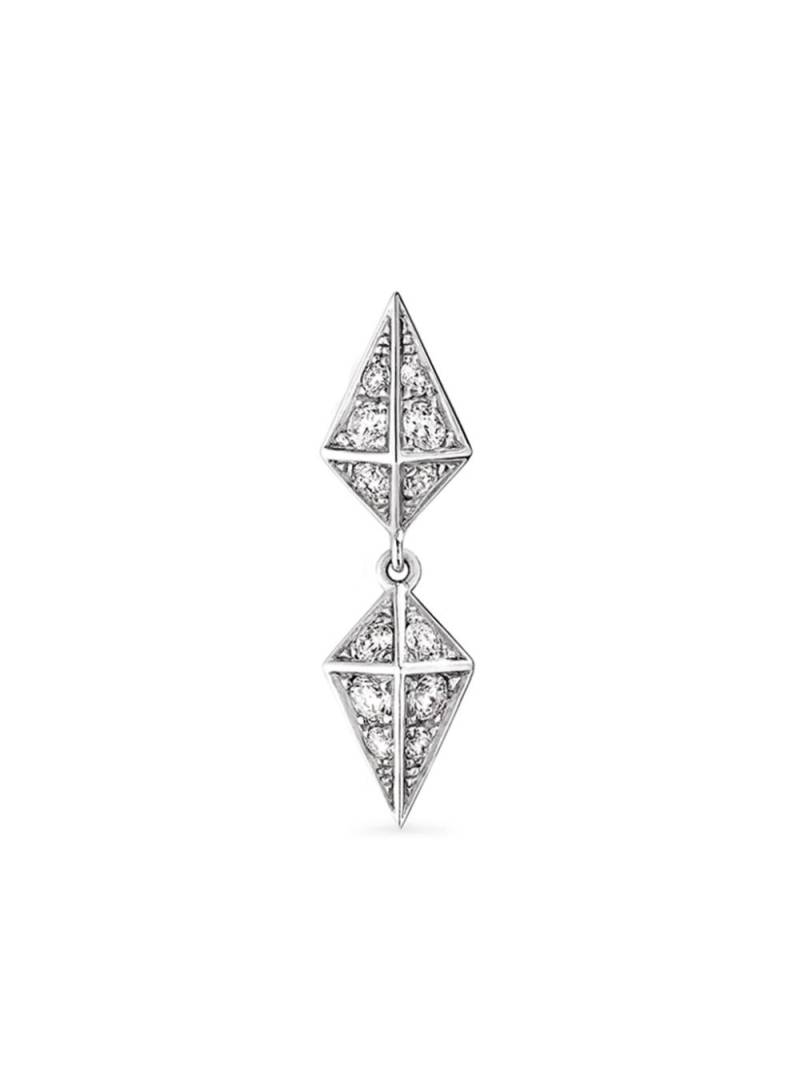 STATEMENT PARIS sterling silver Rockaway diamond drop earrings von STATEMENT PARIS