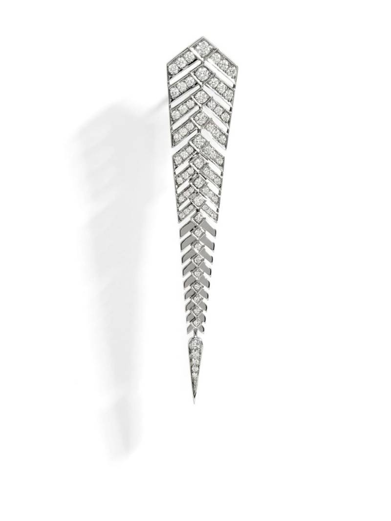 STATEMENT PARIS sterling silver Stairway XL diamond drop earrings von STATEMENT PARIS