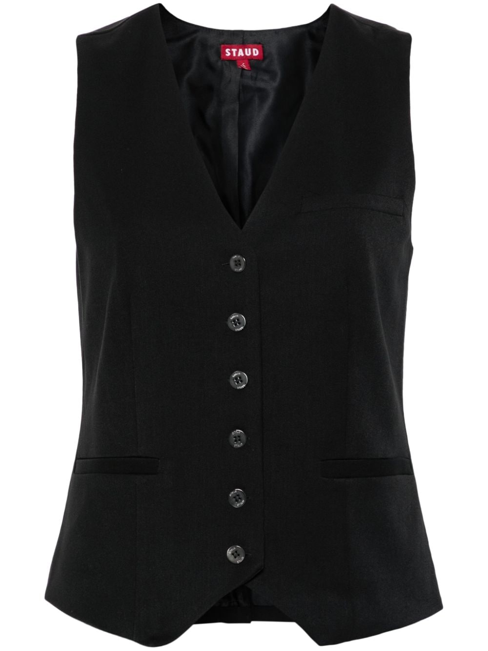 STAUD Brett waistcoat - Black von STAUD