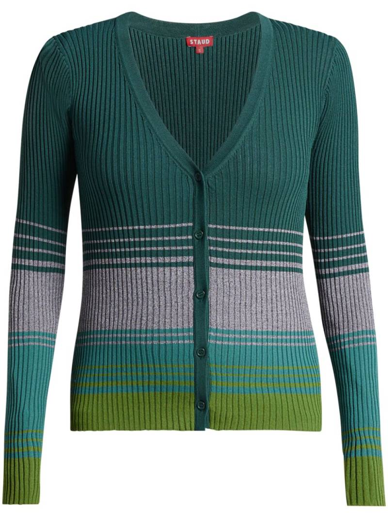 STAUD Cargo ribbed cardigan - Green von STAUD