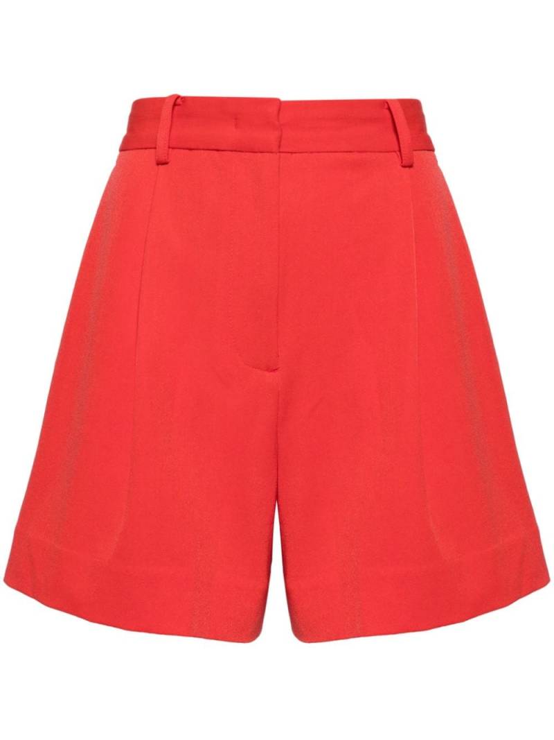 STAUD Heather pleat-detail shorts - Red von STAUD