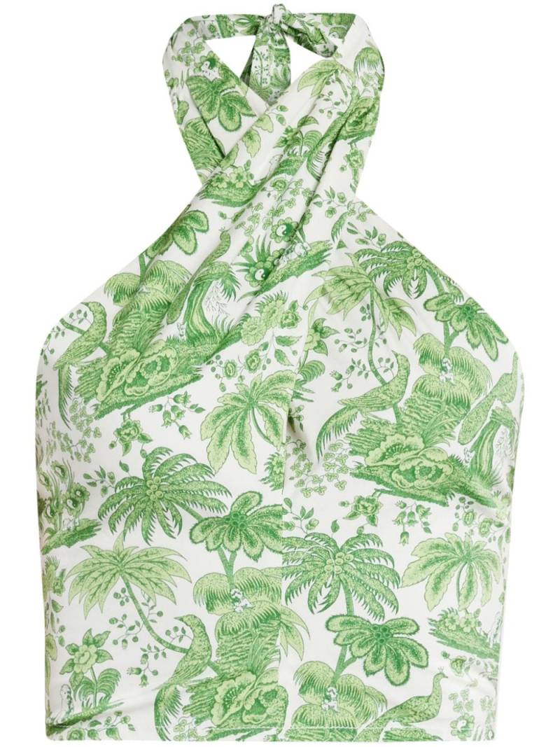 STAUD Kai graphic-print top - Green von STAUD