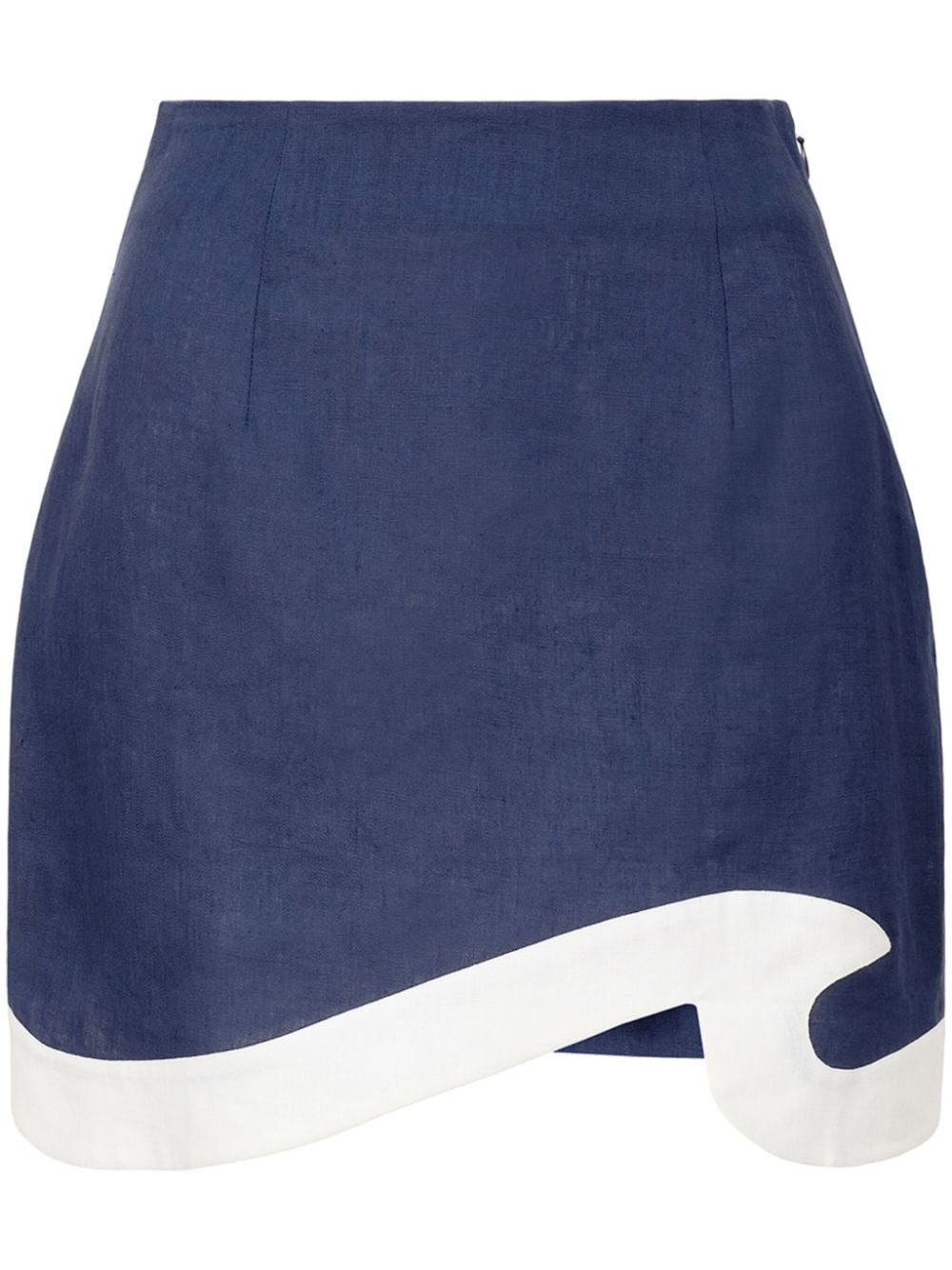 STAUD Leandro contrasting-trim mini skirt - Blue von STAUD