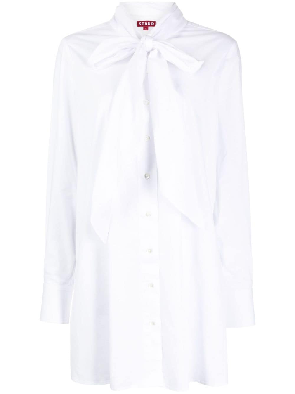 STAUD Maryn cotton shirt dress - White von STAUD