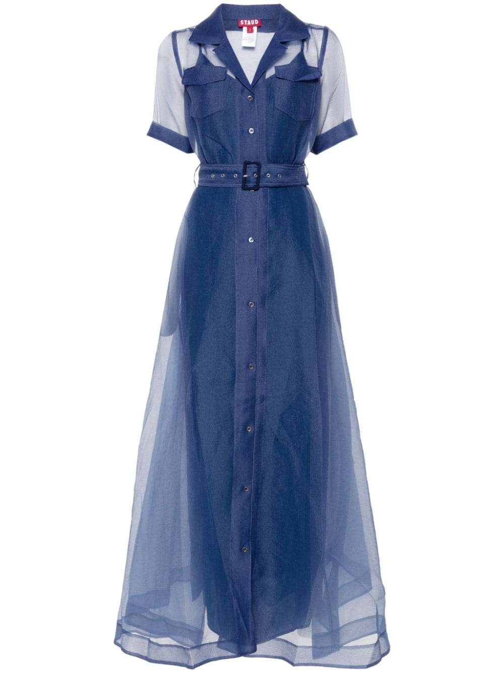 STAUD Millie belted maxi dress - Blue von STAUD