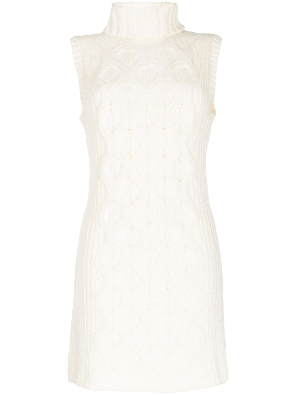 STAUD Mod cable-knit sleeveless dress - White von STAUD