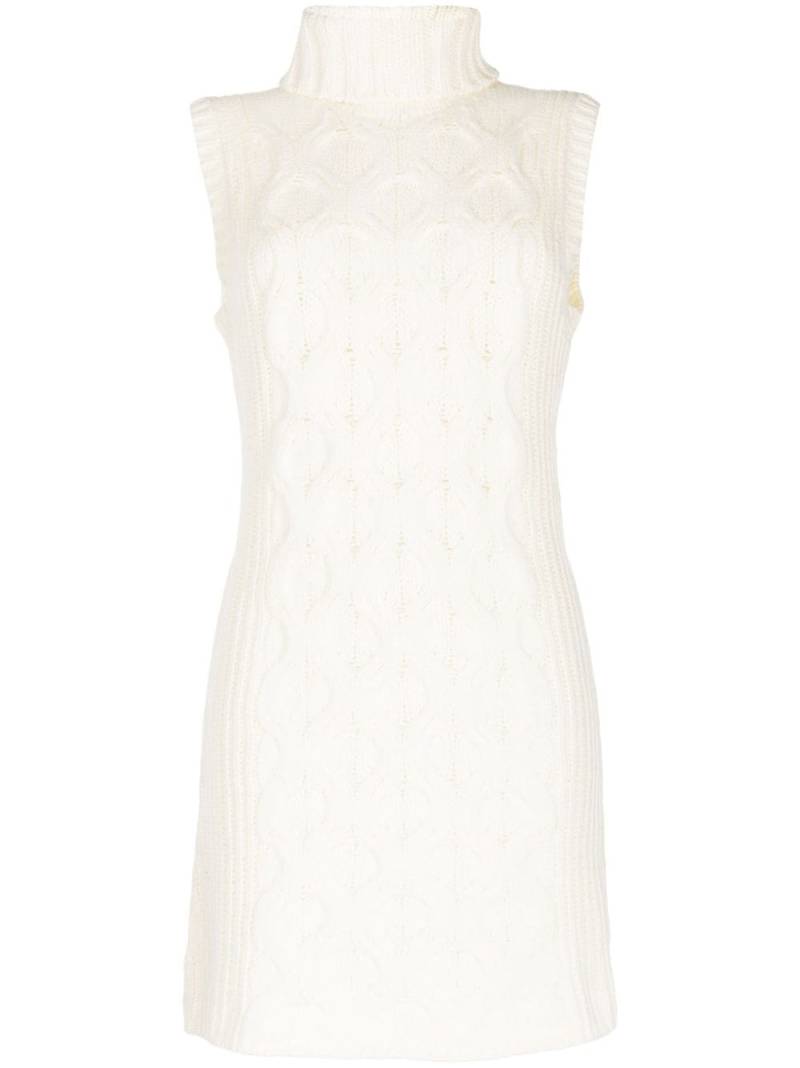 STAUD Mod cable-knit sleeveless dress - White von STAUD