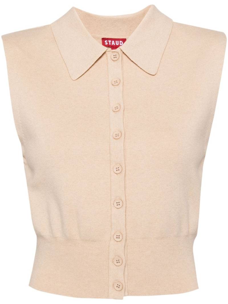 STAUD Nola cotton-blend top - Neutrals von STAUD