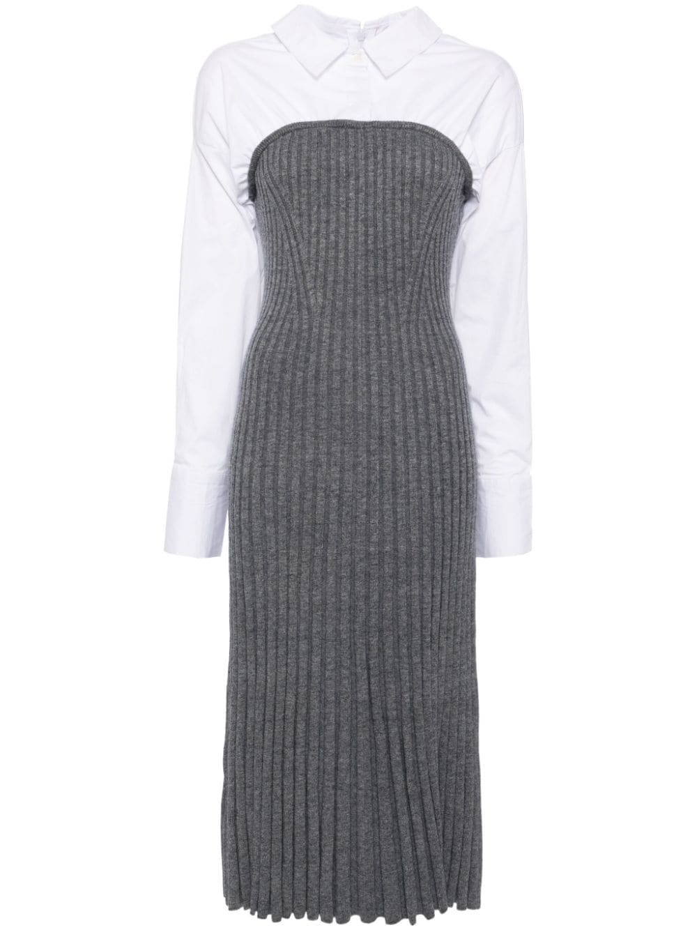 STAUD O'Keefe midi dress - Grey von STAUD