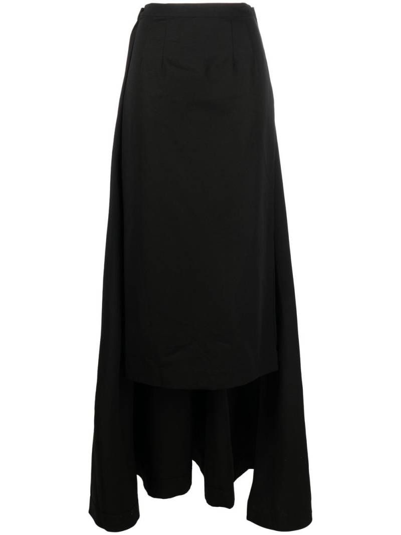 STAUD Prunella box-pleat skirt - Black von STAUD