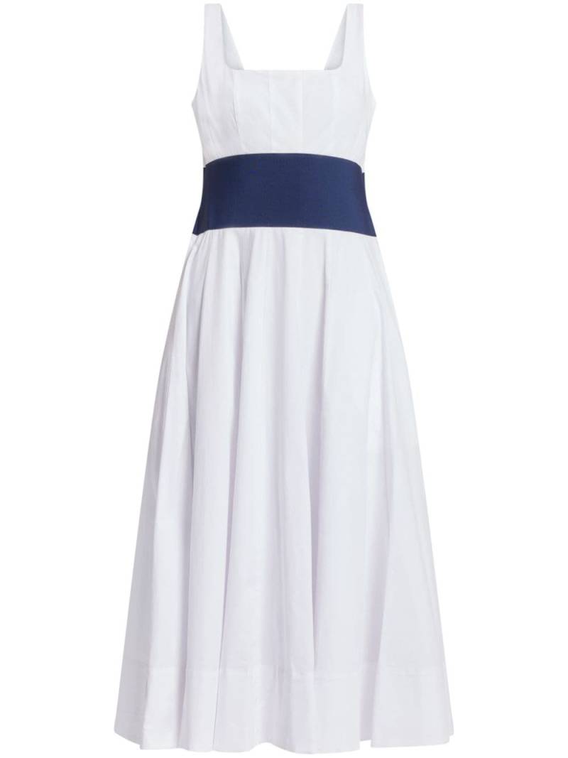 STAUD Rig cotton midi dress - White von STAUD