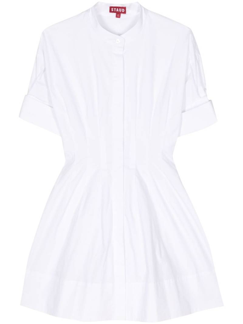 STAUD flared cotton shirtdress - White von STAUD