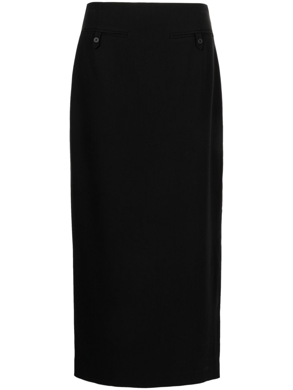 STAUD high-waisted midi skirt - Black von STAUD