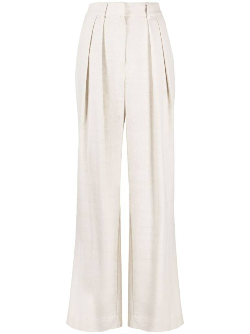 STAUD high-waisted wide-leg trousers - White von STAUD