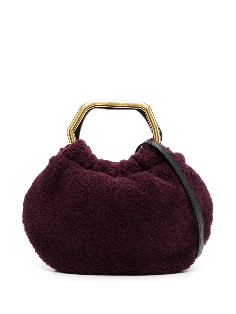 STAUD lamb fur clutch-bag - Purple von STAUD