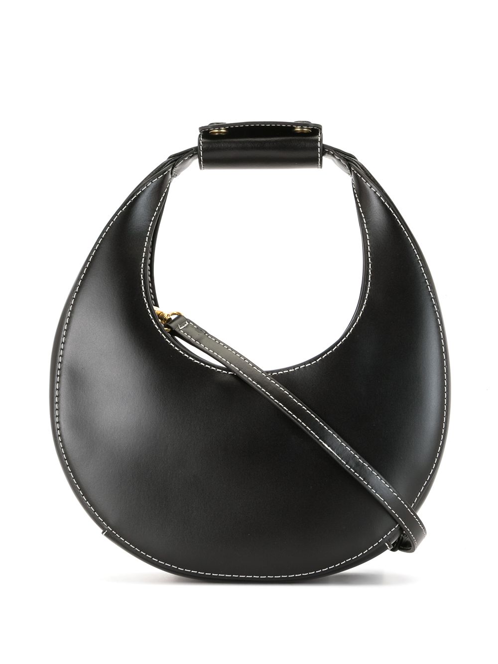 STAUD mini Moon leather shoulder bag - Black von STAUD