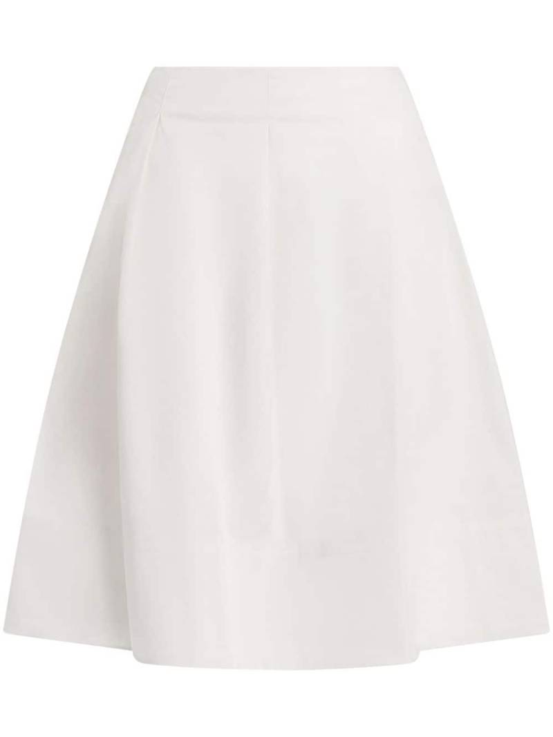 STAUD pleated A-line skirt - White von STAUD