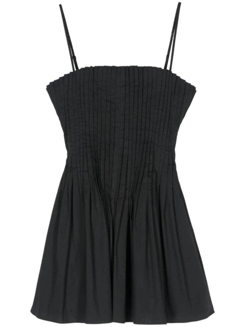 STAUD pleated mini dress - Black von STAUD