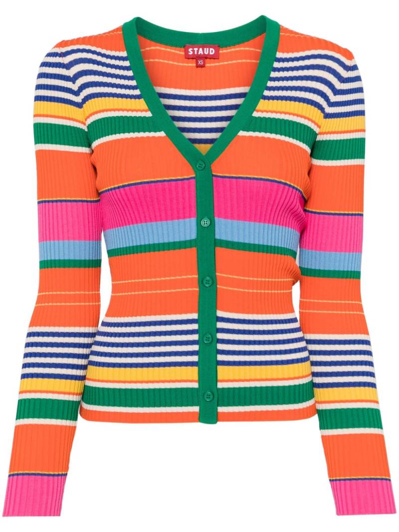 STAUD stripe cardigan - Orange von STAUD