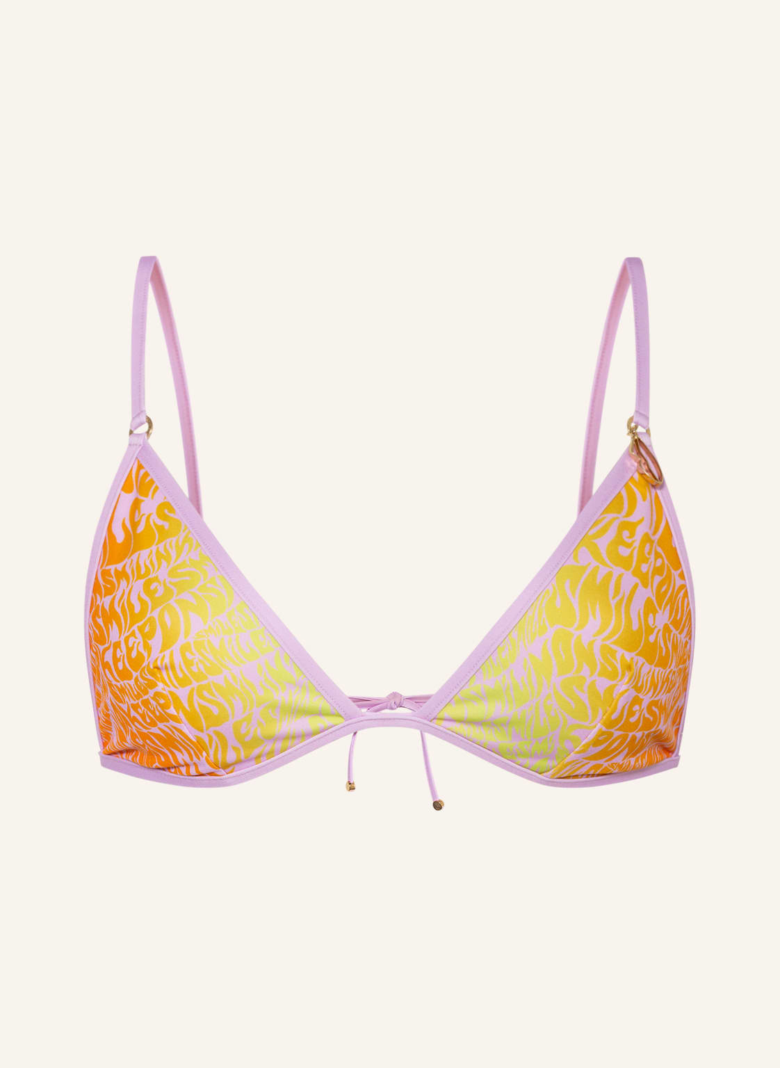 Stella Mccartney Swimwear Triangel-Bikini-Top Smile orange von STELLA McCARTNEY SWIMWEAR