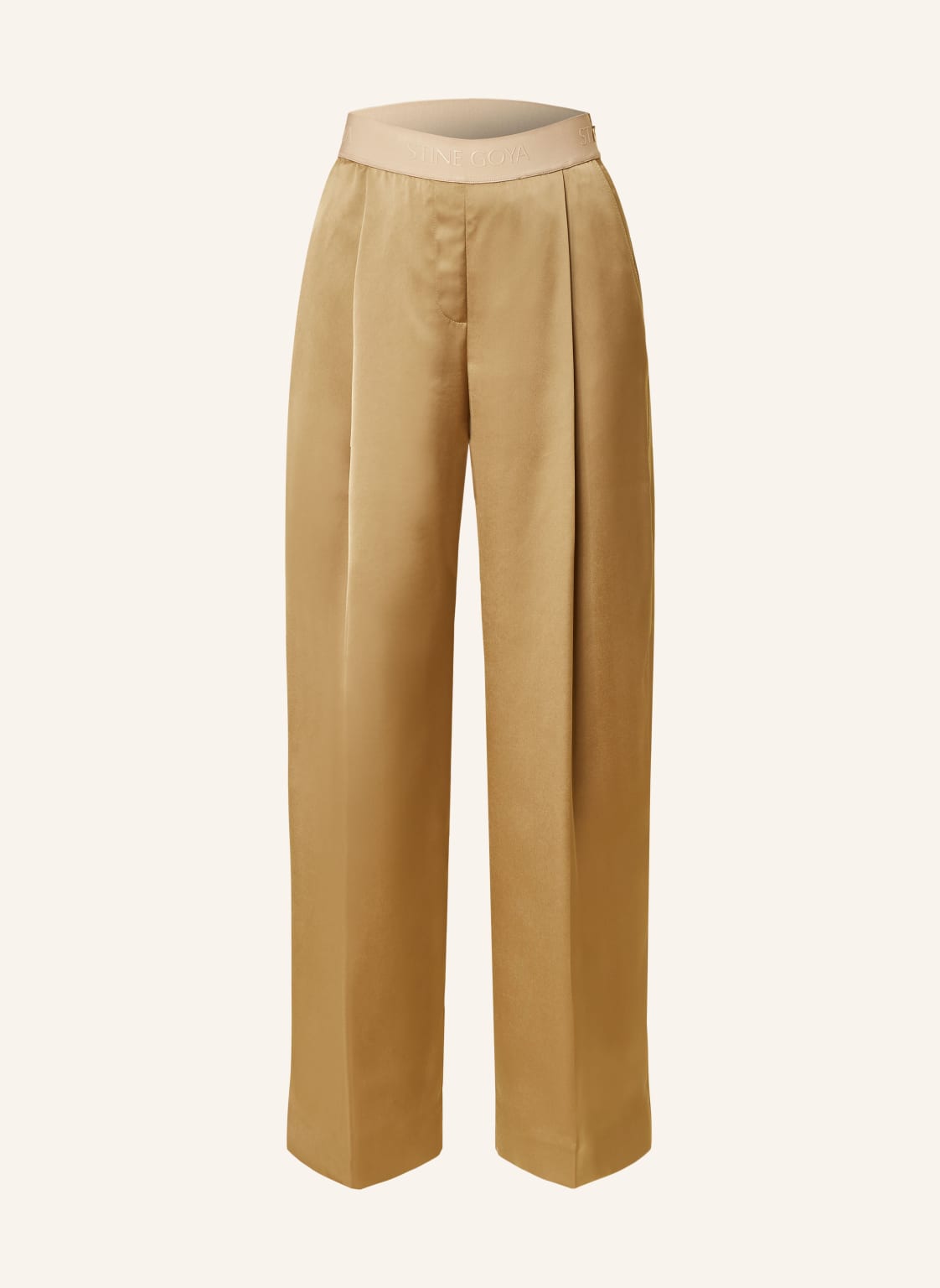 Stine Goya Marlenehose Aus Satin beige Stine Goya Marlenehose Aus Satin beige von STINE GOYA