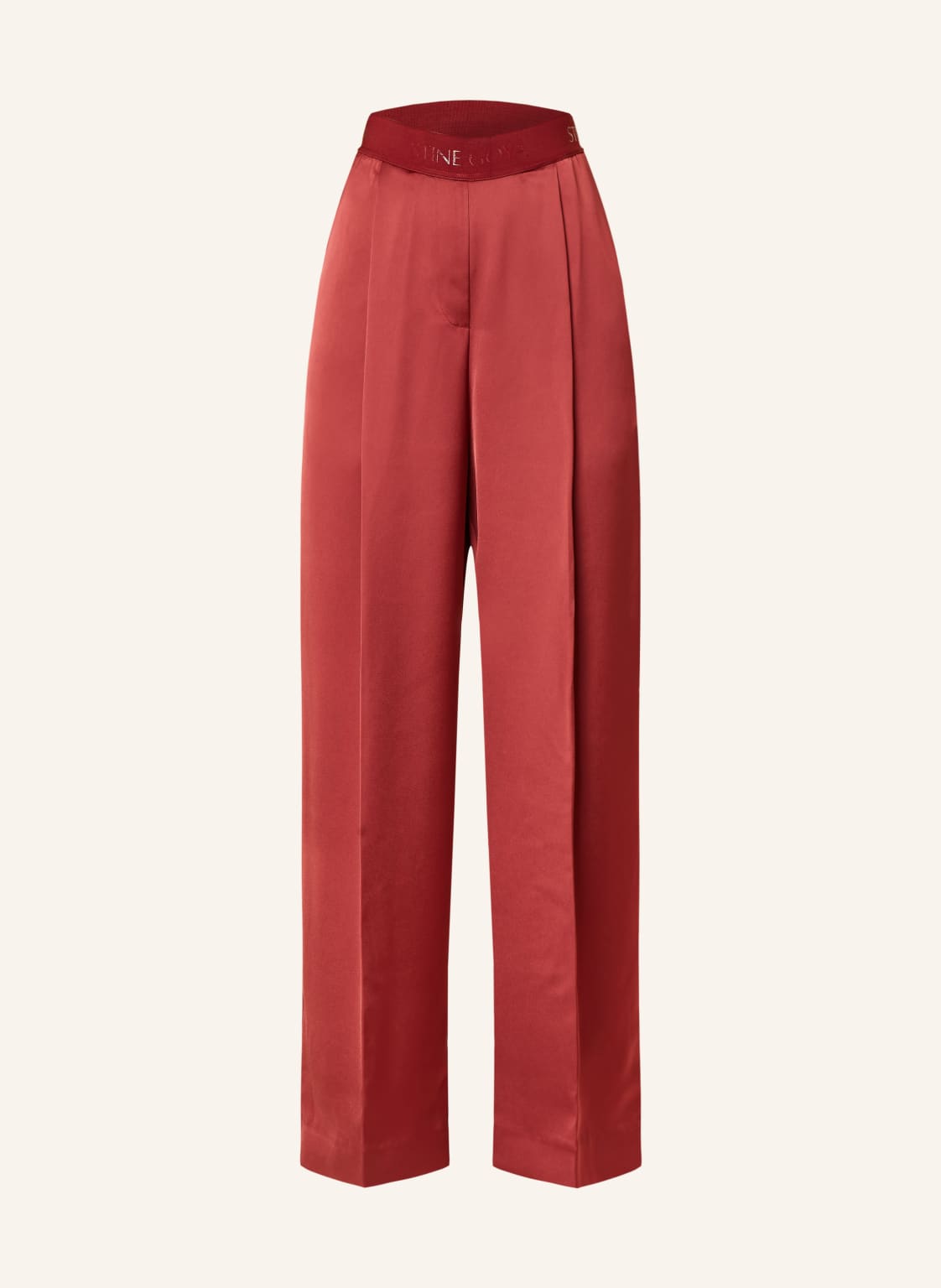 Stine Goya Marlenehose Ciara Aus Satin rot Stine Goya Marlenehose Ciara Aus Satin rot von STINE GOYA