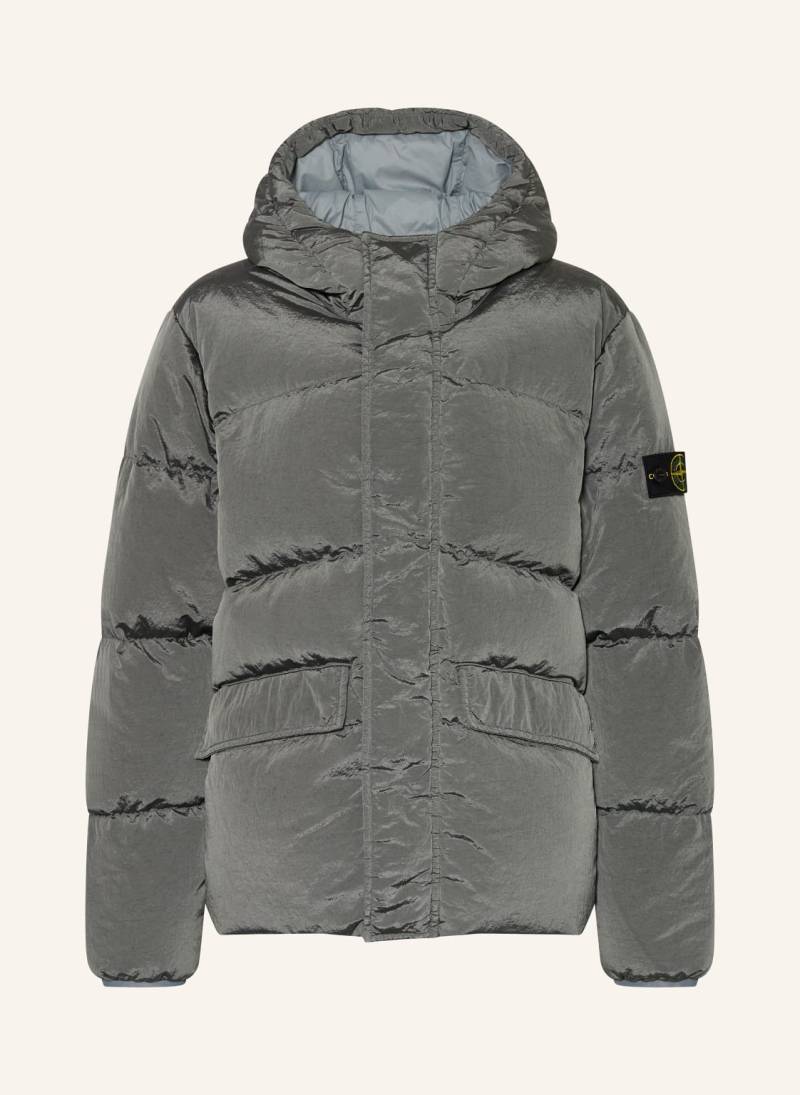 Stone Island Junior Daunenjacke grau von STONE ISLAND JUNIOR