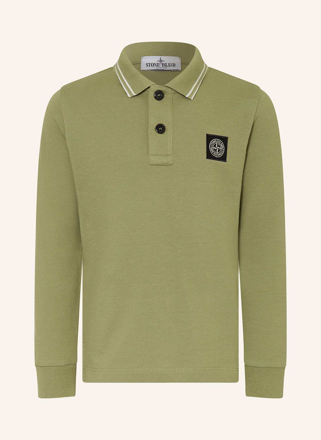 Stone Island Junior Jersey-Poloshirt gruen von STONE ISLAND JUNIOR