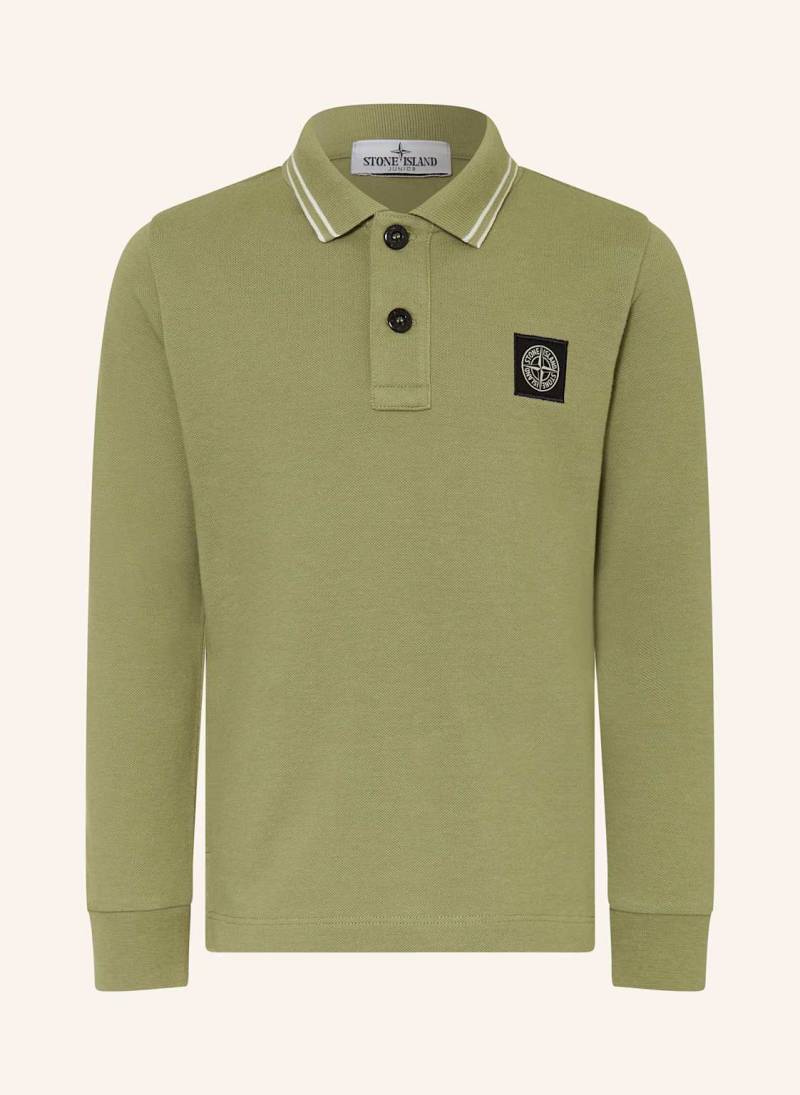 Stone Island Junior Jersey-Poloshirt gruen von STONE ISLAND JUNIOR