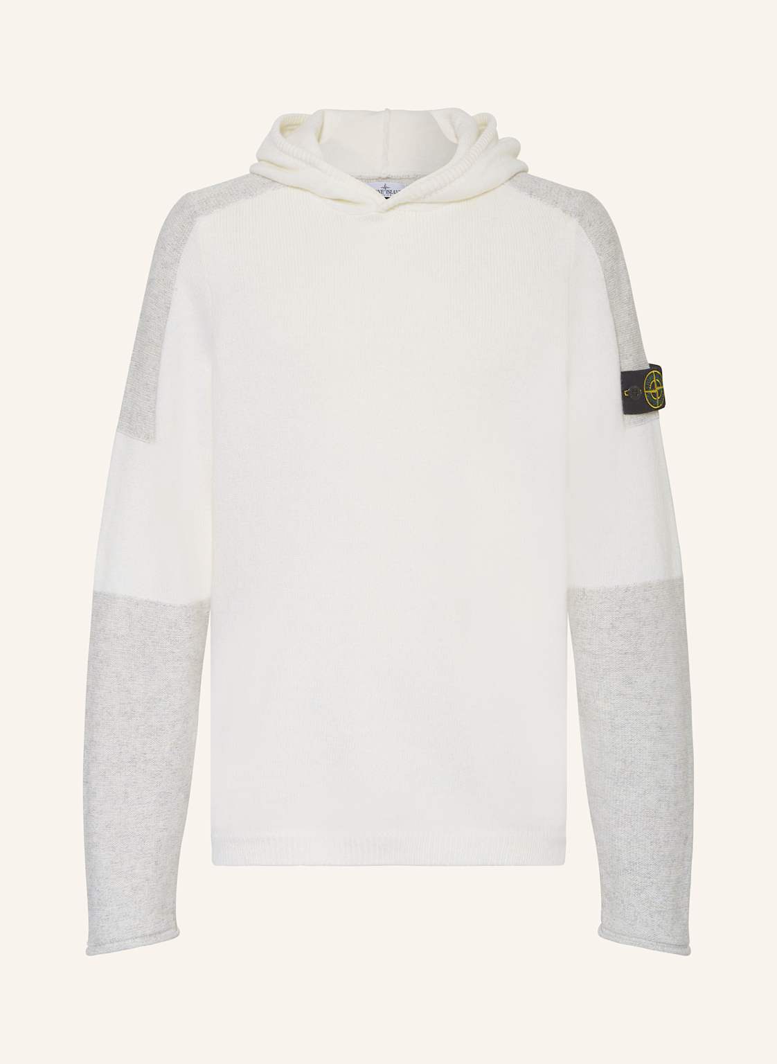 Stone Island Junior Strick-Hoodie weiss von STONE ISLAND JUNIOR