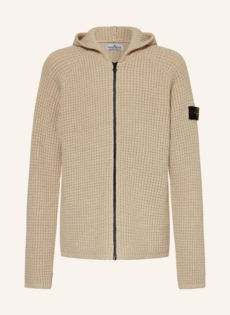 Stone Island Junior Strickjacke beige von STONE ISLAND JUNIOR