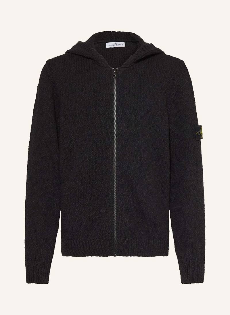 Stone Island Junior Strickjacke schwarz von STONE ISLAND JUNIOR